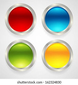 colorful web buttons set