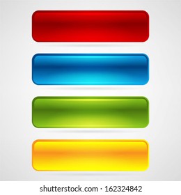 colorful web buttons set