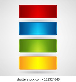 colorful web buttons set
