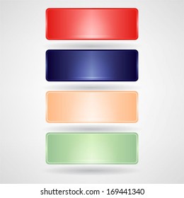 colorful web buttons set