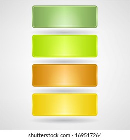 colorful web buttons set