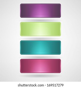 colorful web buttons set