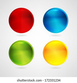 colorful web buttons set