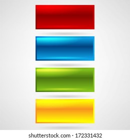 colorful web buttons set