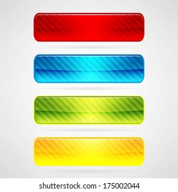 colorful web buttons set