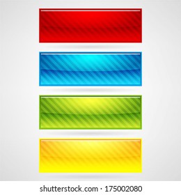 colorful web buttons set