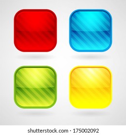 colorful web buttons set