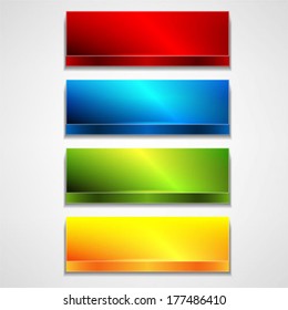 colorful web buttons set
