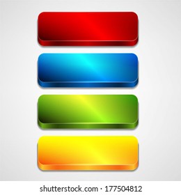 colorful web buttons set
