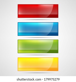colorful web buttons set