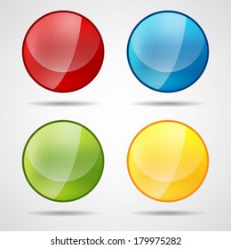 colorful web buttons set