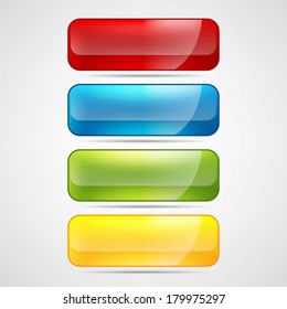 colorful web buttons set
