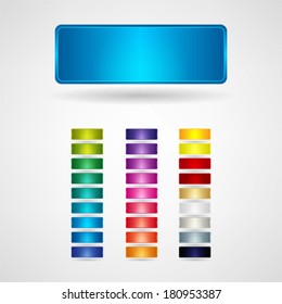 colorful web buttons set