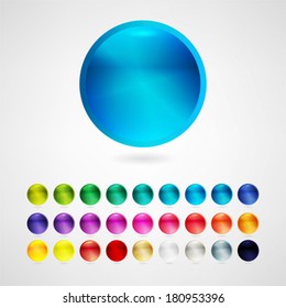 colorful web buttons set