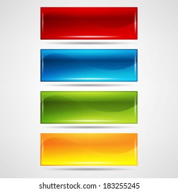 colorful web buttons set