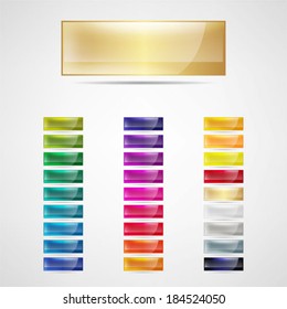 colorful web buttons set