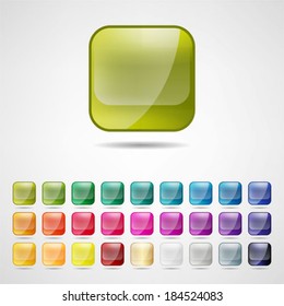 colorful web buttons set