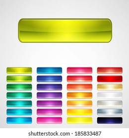 colorful web buttons set