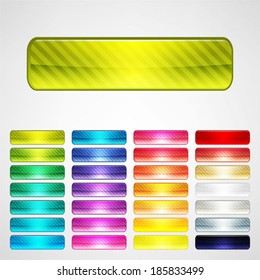 colorful web buttons set