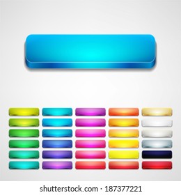 colorful web buttons set