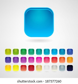 colorful web buttons set