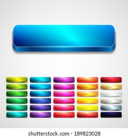colorful web buttons set