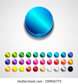 colorful web buttons set
