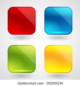 colorful web buttons set