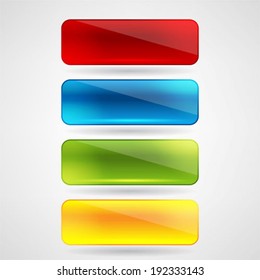 colorful web buttons set