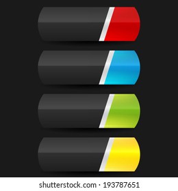 colorful web buttons set