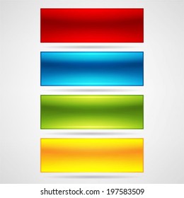 colorful web buttons set