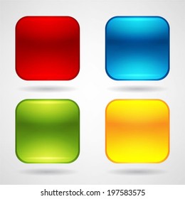 colorful web buttons set