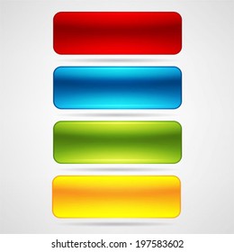 colorful web buttons set