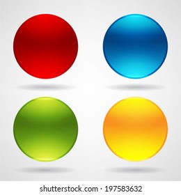 colorful web buttons set