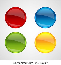 colorful web buttons set