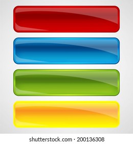 colorful web buttons set