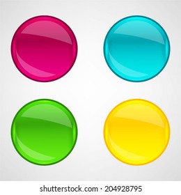 colorful web buttons set