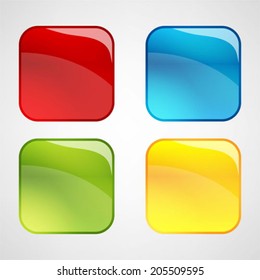 colorful web buttons set