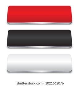 colorful web buttons set isolated on a white background