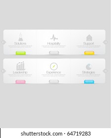 Colorful Web design Menu template