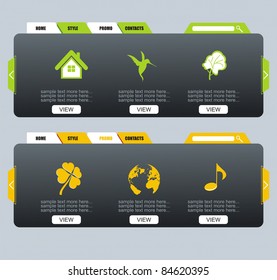 Colorful Web design Menu template