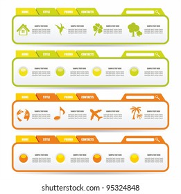 Colorful Web design Menu template