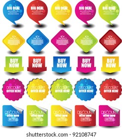 colorful web elements set