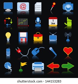 Colorful web icons vector set