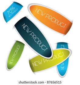 colorful web label or stickers