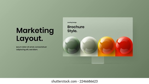 Colorful web project design vector illustration. Vivid desktop mockup landing page layout.