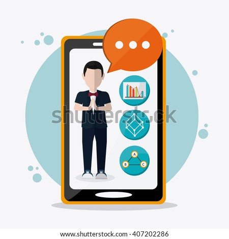colorful webinar icon over white background , vector illustration