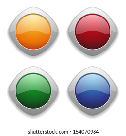 Colorful website button collection