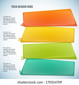 Colorful website design elements template / Vector illustration / can use for infographics / numbered banners / modern education background or workflow layout / business brochure 