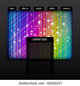 Colorful website design template, vector eps10